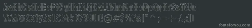 Шрифт DieselstencilOutline – серые шрифты на чёрном фоне