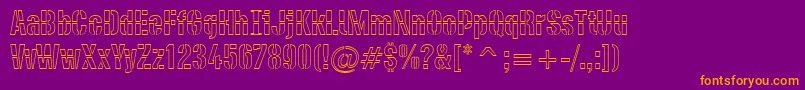 Police DieselstencilOutline – polices orange sur fond violet