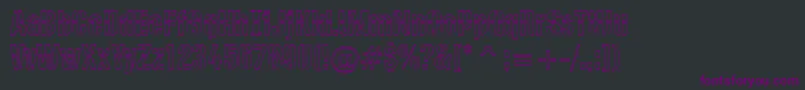 DieselstencilOutline Font – Purple Fonts on Black Background