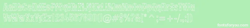 DieselstencilOutline Font – White Fonts on Green Background