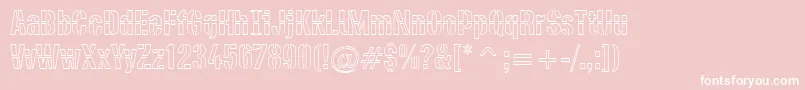 DieselstencilOutline Font – White Fonts on Pink Background