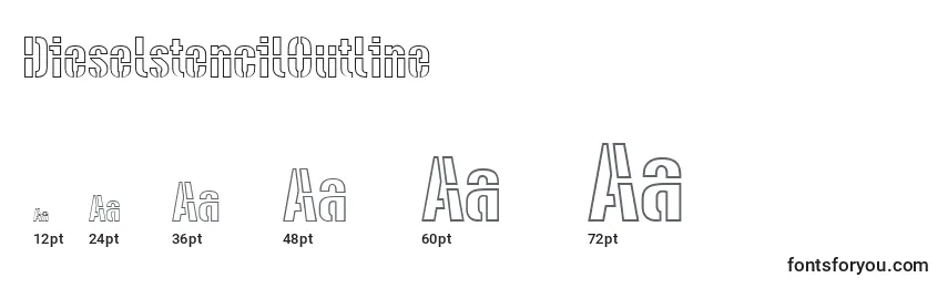 DieselstencilOutline Font Sizes