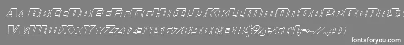 americorpsoutcond Font – White Fonts on Gray Background