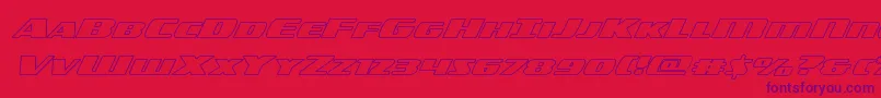 americorpsoutexpand Font – Purple Fonts on Red Background