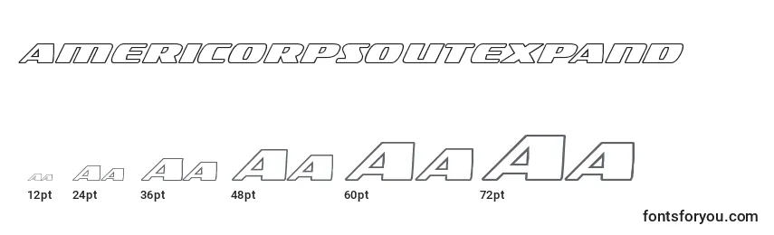 Americorpsoutexpand Font Sizes
