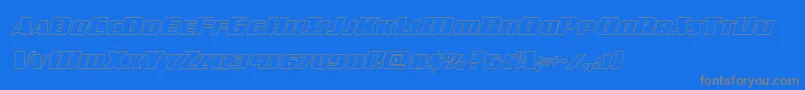 americorpsoutextracond-fontti – harmaat kirjasimet sinisellä taustalla
