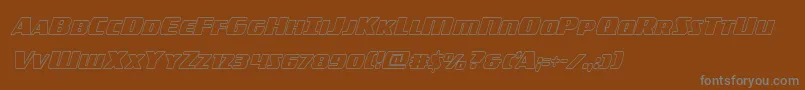 Шрифт americorpsoutextracond – серые шрифты на коричневом фоне