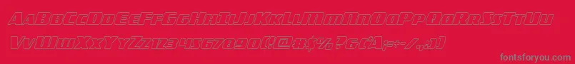 Шрифт americorpsoutextracond – серые шрифты на красном фоне