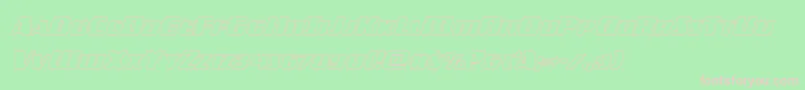 americorpsoutextracond-Schriftart – Rosa Schriften auf grünem Hintergrund