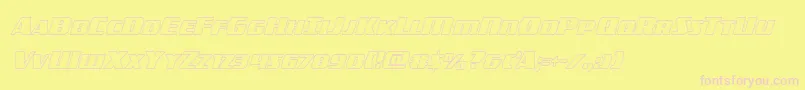 americorpsoutextracond Font – Pink Fonts on Yellow Background