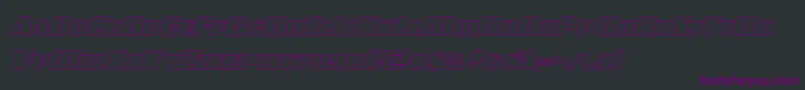 Шрифт americorpsoutextracond – фиолетовые шрифты на чёрном фоне