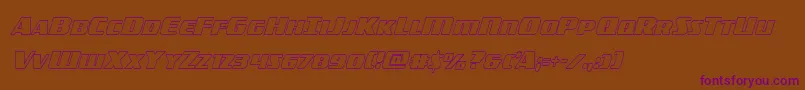 Шрифт americorpsoutextracond – фиолетовые шрифты на коричневом фоне