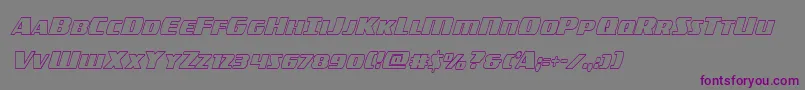 Шрифт americorpsoutextracond – фиолетовые шрифты на сером фоне