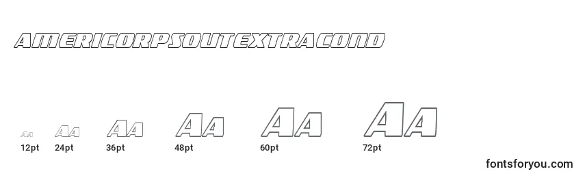 Americorpsoutextracond Font Sizes