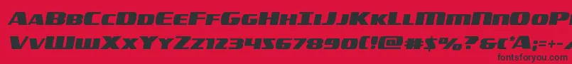 americorpssemital Font – Black Fonts on Red Background