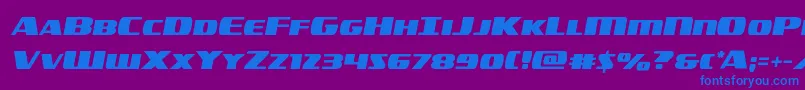 americorpssemital Font – Blue Fonts on Purple Background