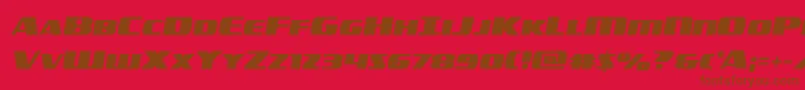 Шрифт americorpssemital – коричневые шрифты на красном фоне