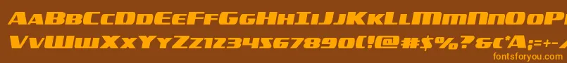 americorpssemital Font – Orange Fonts on Brown Background