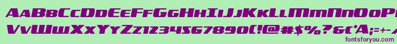 Шрифт americorpssemital – фиолетовые шрифты на зелёном фоне