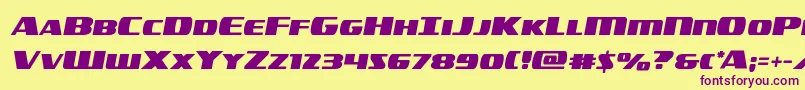 Шрифт americorpssemital – фиолетовые шрифты на жёлтом фоне