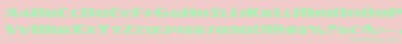 americorpsstraight Font – Green Fonts on Pink Background