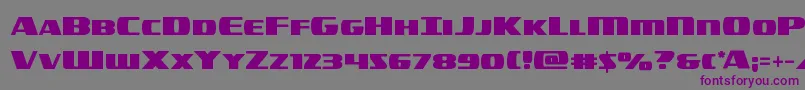 americorpsstraight-fontti – violetit fontit harmaalla taustalla