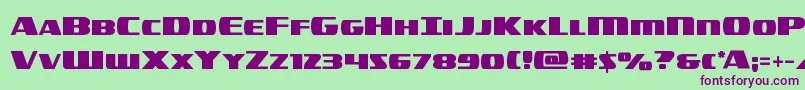 americorpsstraight Font – Purple Fonts on Green Background