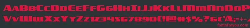 americorpsstraight Font – Red Fonts on Black Background