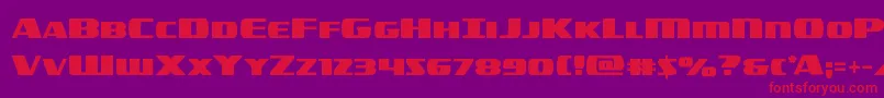 americorpsstraight Font – Red Fonts on Purple Background