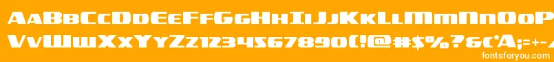 americorpsstraight Font – White Fonts on Orange Background