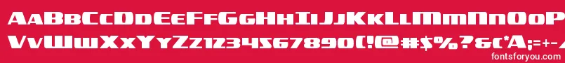 americorpsstraight Font – White Fonts on Red Background