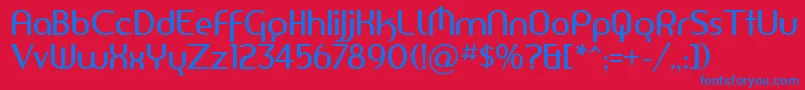 AMERSN   Font – Blue Fonts on Red Background