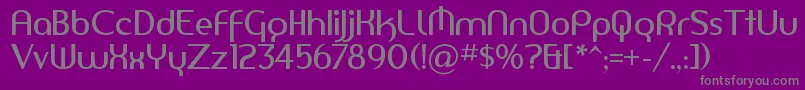 フォントAMERSN   – 紫の背景に灰色の文字