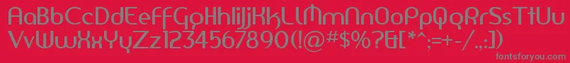 フォントAMERSN   – 赤い背景に灰色の文字