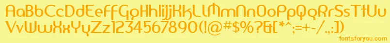 AMERSN   Font – Orange Fonts on Yellow Background