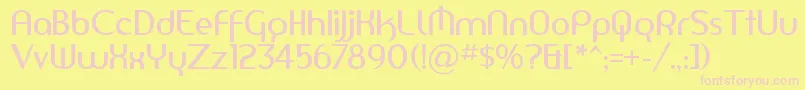 AMERSN   Font – Pink Fonts on Yellow Background