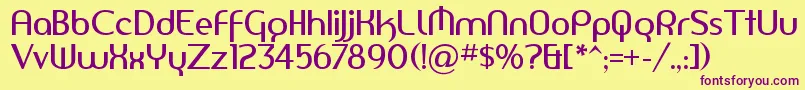 AMERSN   Font – Purple Fonts on Yellow Background