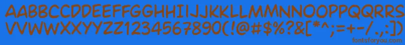Ames Regular Font – Brown Fonts on Blue Background