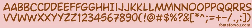 Ames Regular Font – Brown Fonts on Pink Background