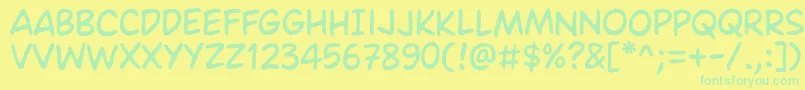 Ames Regular Font – Green Fonts on Yellow Background