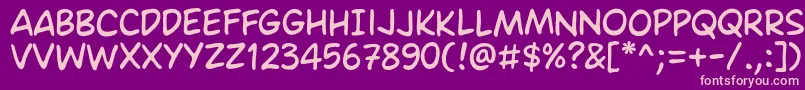 Ames Regular Font – Pink Fonts on Purple Background