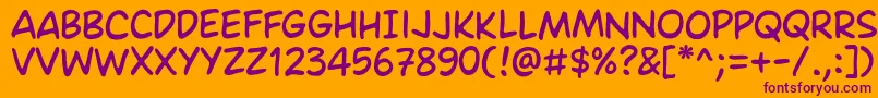 Ames Regular Font – Purple Fonts on Orange Background