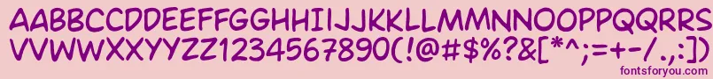 Ames Regular Font – Purple Fonts on Pink Background