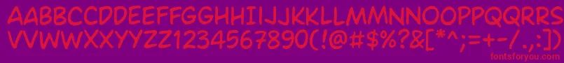 Ames Regular Font – Red Fonts on Purple Background