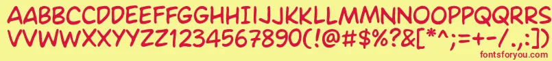 Ames Regular Font – Red Fonts on Yellow Background