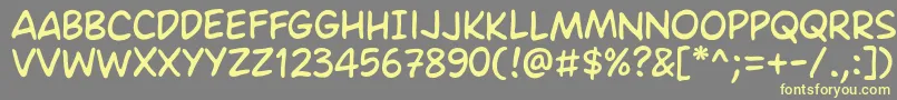 Ames Regular Font – Yellow Fonts on Gray Background