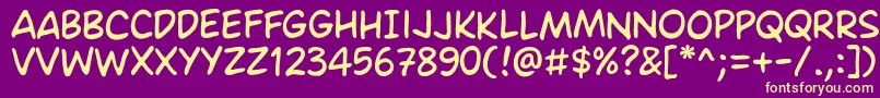 Ames Regular Font – Yellow Fonts on Purple Background