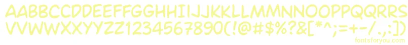 Ames Regular Font – Yellow Fonts on White Background