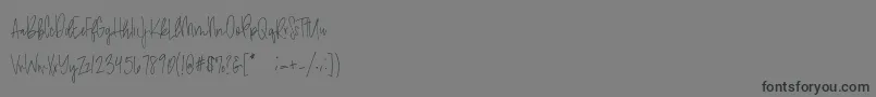 amethyst Demo Font – Black Fonts on Gray Background