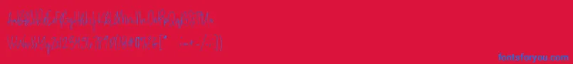 amethyst Demo Font – Blue Fonts on Red Background